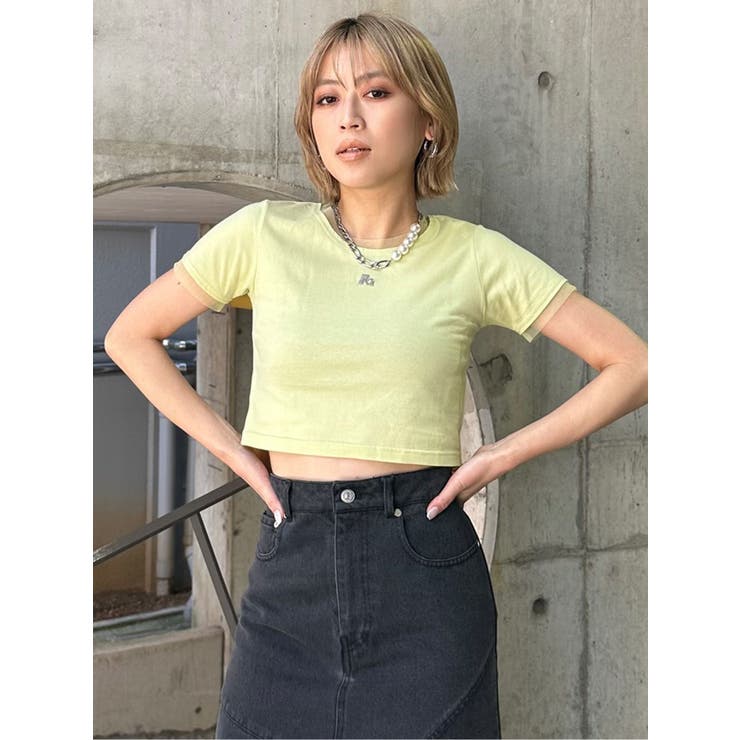 チュールトリムコンパクトTシャツ[品番：MKSW0064263]｜MURUA