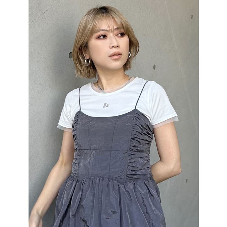 チュールトリムコンパクトTシャツ[品番：MKSW0064263]｜MURUA