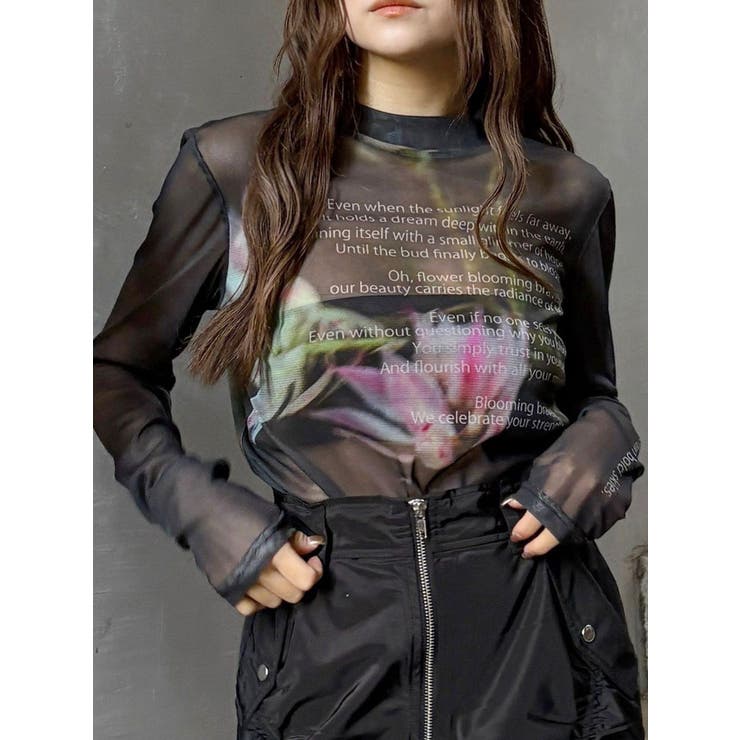 ブラック | フォトプリントシアートップス | MURUA