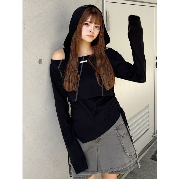 フーディレイヤードトップス | MURUA | 詳細画像4 