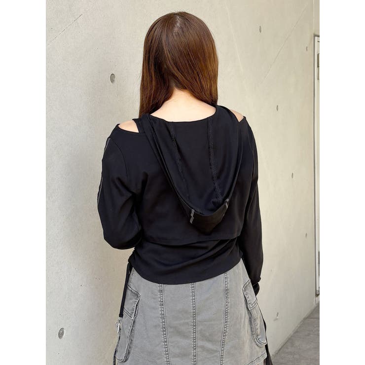 フーディレイヤードトップス | MURUA | 詳細画像6 