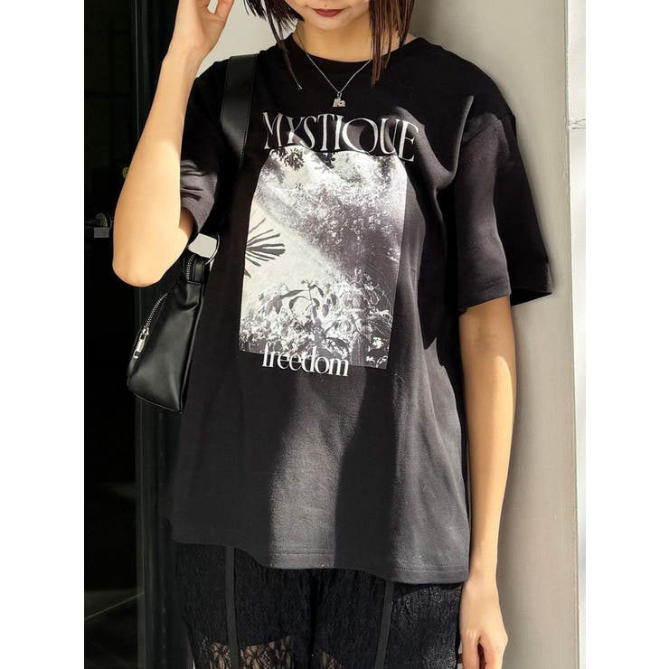 ブラック | グラフィックオーバーTシャツ | MURUA