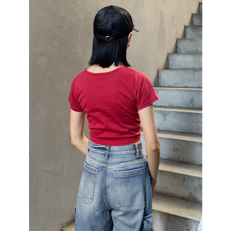 パッチステッチクロップドT | MURUA | 詳細画像22 