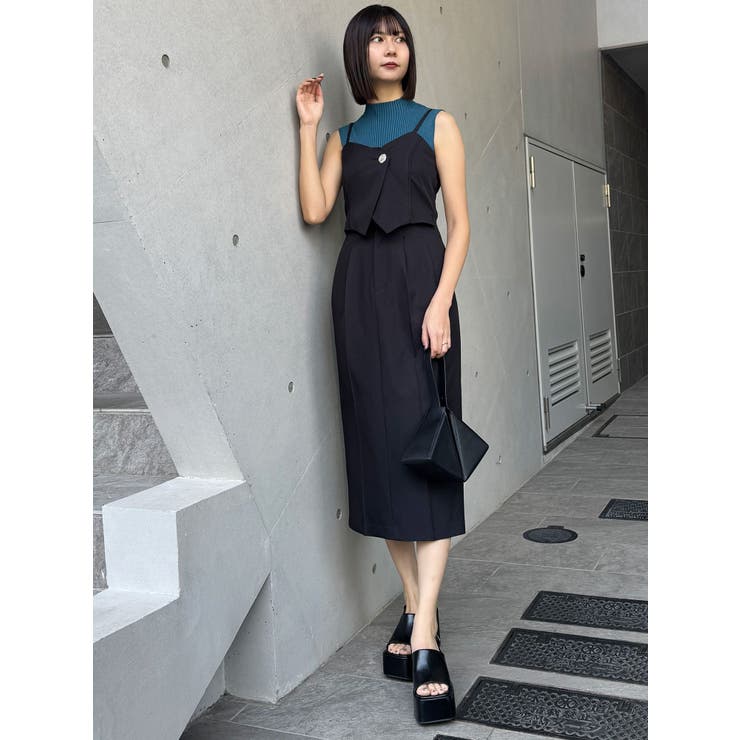 Lallia Mu❤️ Mサイズジャンパースカート美品 セパレートライクジャンパースカート[品番：MKSW0065216]｜MURUA