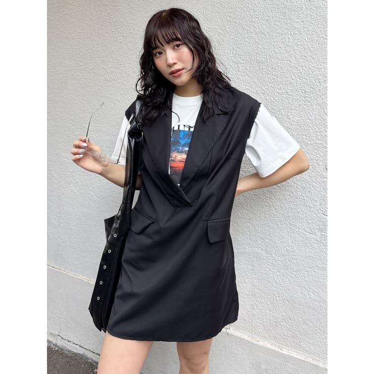 DVF★ツイル ミニワンピース カットアウト プリント入り COEL Online Storeドットジャガードミニワンピース(36