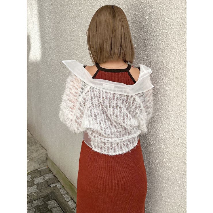 レースクロップド2WAYシアーシャツ | MURUA | 詳細画像16 