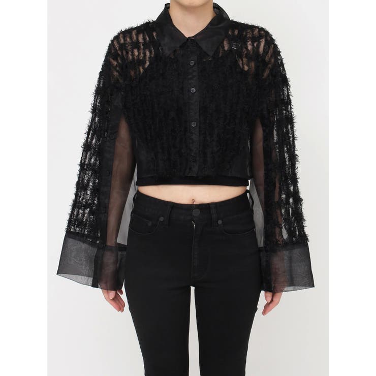 レースクロップド2WAYシアーシャツ | MURUA | 詳細画像19 