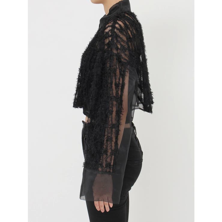 レースクロップド2WAYシアーシャツ | MURUA | 詳細画像20 