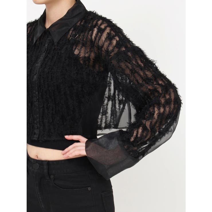 レースクロップド2WAYシアーシャツ | MURUA | 詳細画像23 