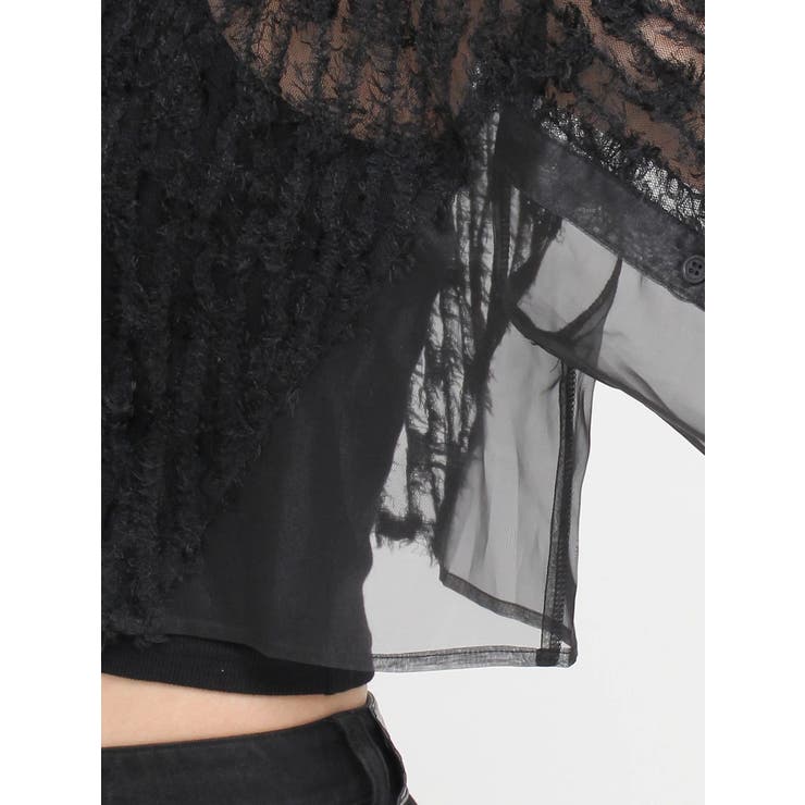 レースクロップド2WAYシアーシャツ | MURUA | 詳細画像24 