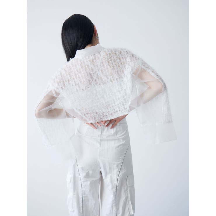 レースクロップド2WAYシアーシャツ | MURUA | 詳細画像5 