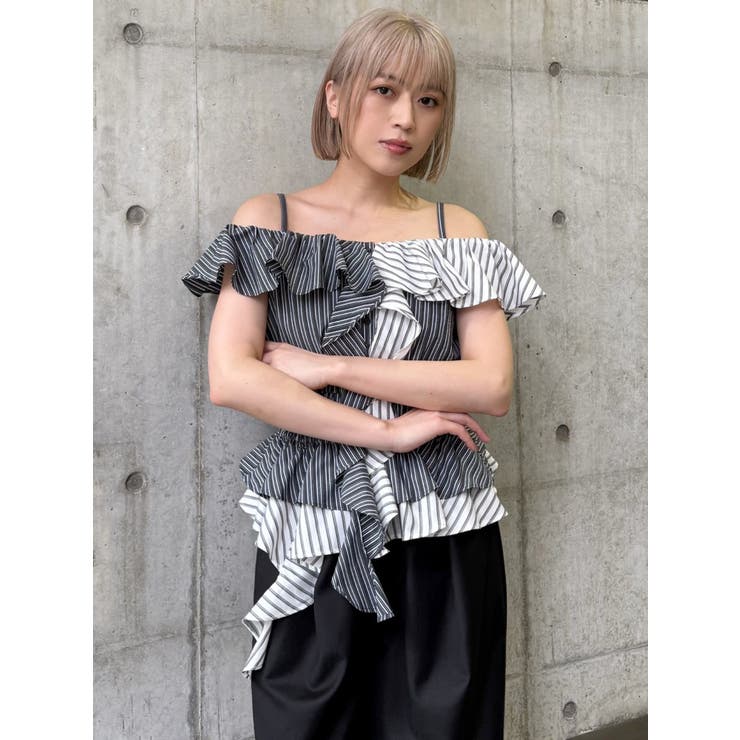 カスケードスウィッチングフリルシャツ | MURUA | 詳細画像5 