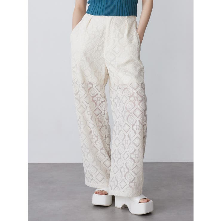 アイボリー | レースシアーパンツ【セットアップ着用可】【WEB限定】 | MURUA