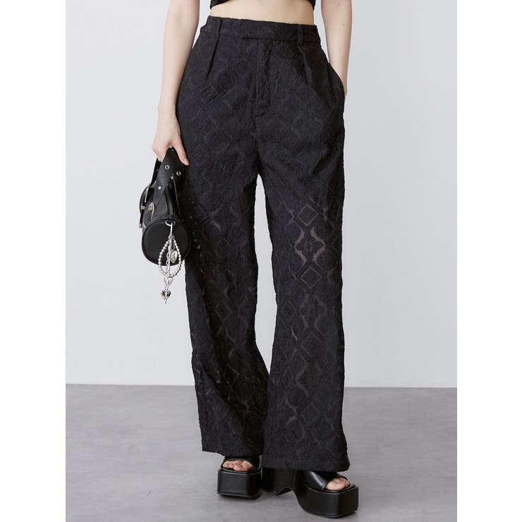 ブラック | レースシアーパンツ【セットアップ着用可】【WEB限定】 | MURUA