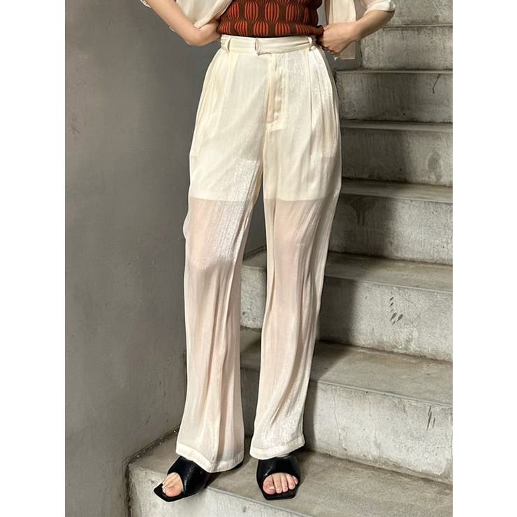 アイボリー | シャイニーシアーパンツ | MURUA