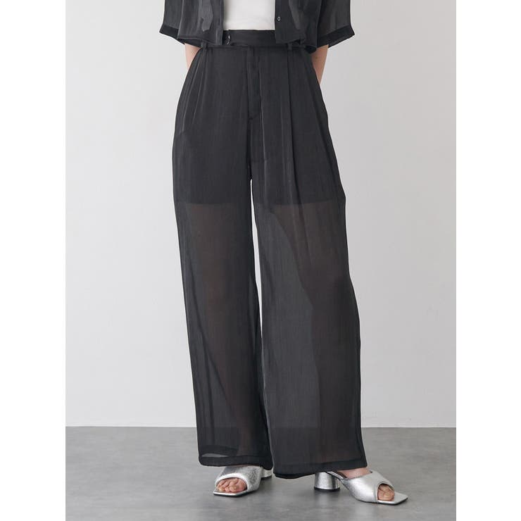 ブラック | シャイニーシアーパンツ | MURUA