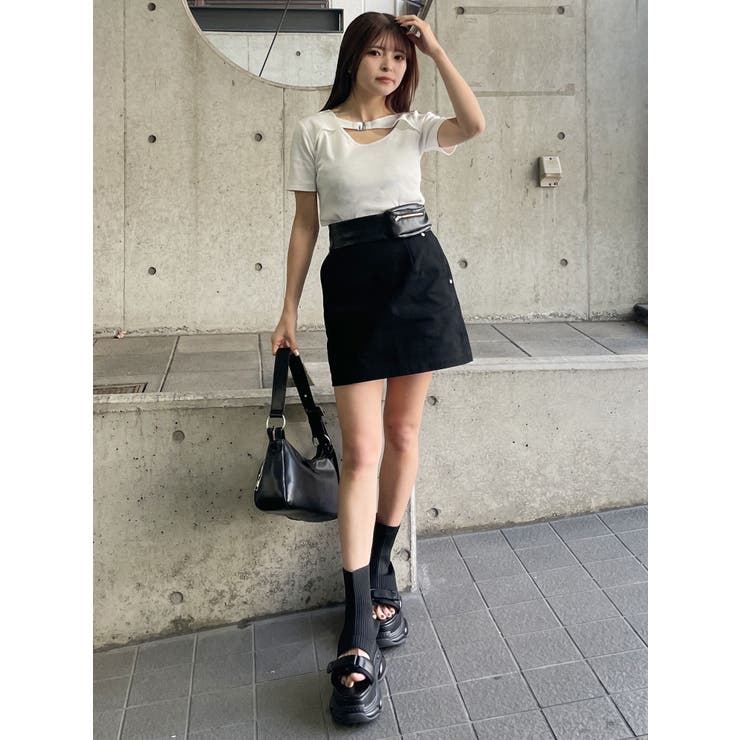 フェイクレザーミニポケットミニスカート | MURUA | 詳細画像14 