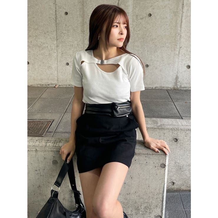 フェイクレザーミニポケットミニスカート | MURUA | 詳細画像15 