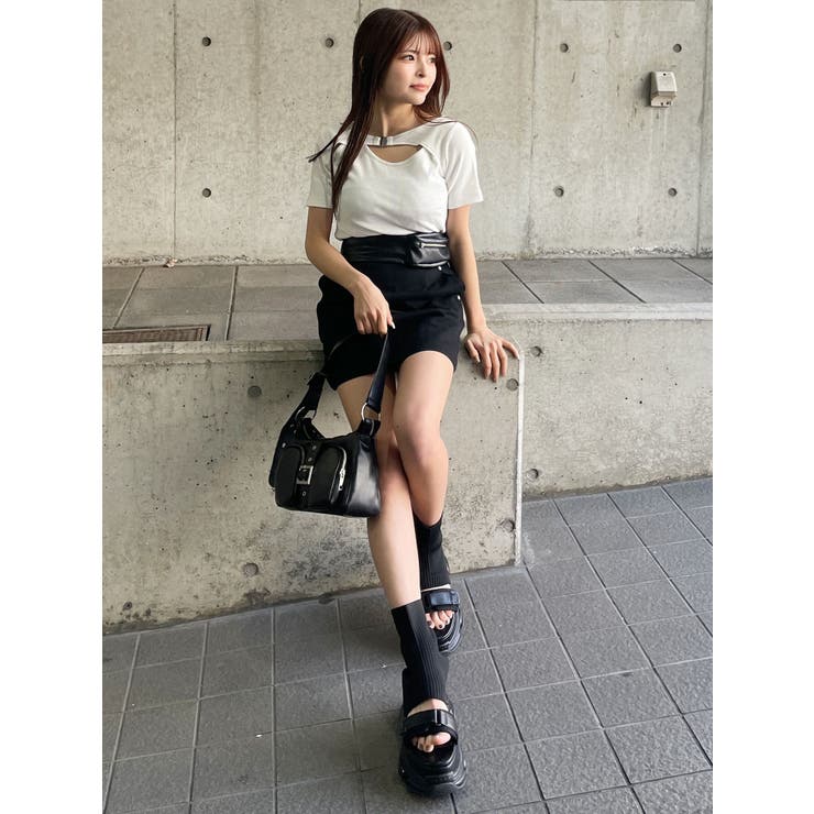 フェイクレザーミニポケットミニスカート | MURUA | 詳細画像16 