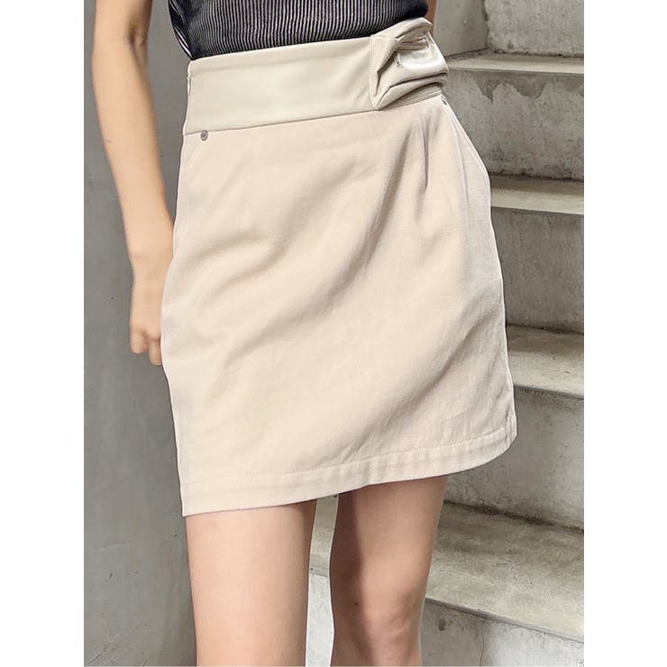 アイボリー | フェイクレザーミニポケットミニスカート | MURUA