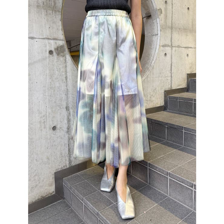 アイボリー | シェイドフラワーチュールスカート | MURUA