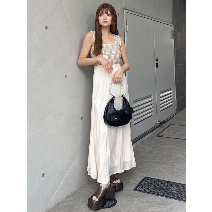 韓国☆シアースカート☆ヴィンテージ風☆シースルー☆スカート シャイニーシアースカート【セット販売対象】[品番：MKSW0064469