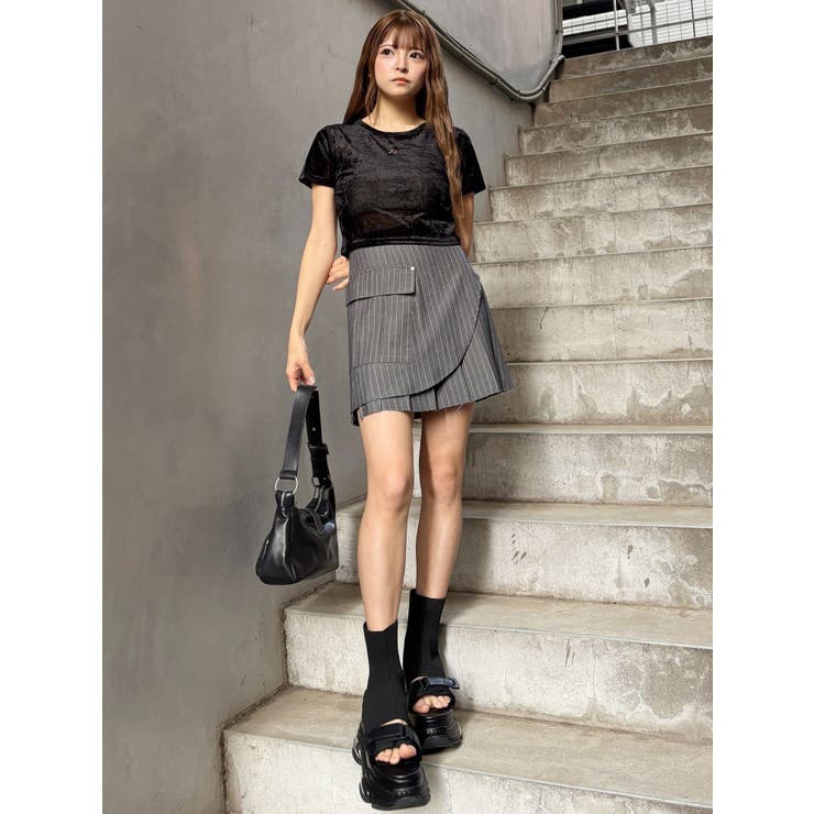 カットオフアシメプリーツスカート | MURUA | 詳細画像19 