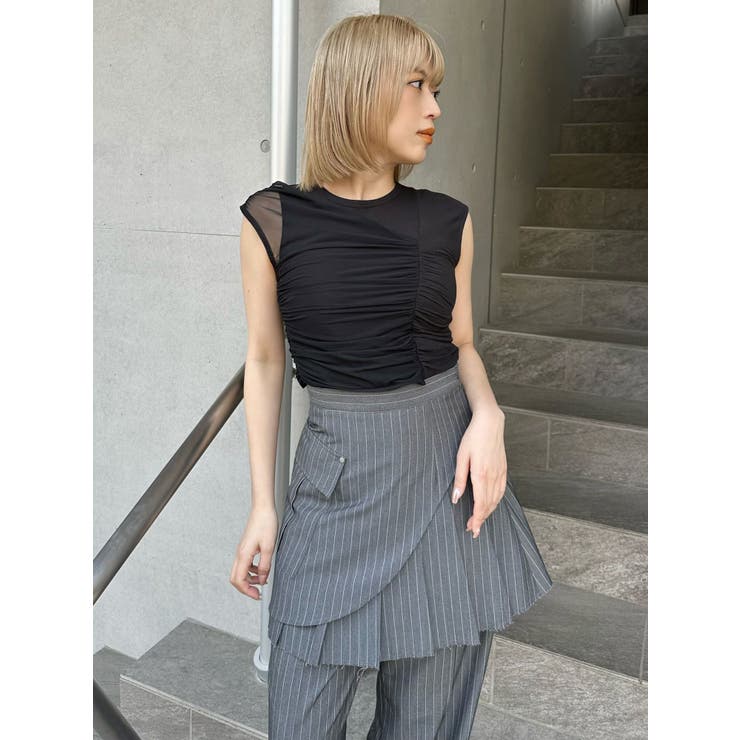 カットオフアシメプリーツスカート | MURUA | 詳細画像44 