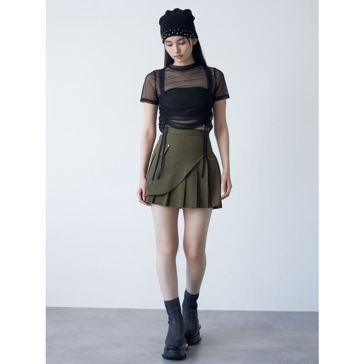 カットオフアシメプリーツスカート | MURUA | 詳細画像5 