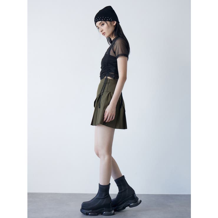 カットオフアシメプリーツスカート | MURUA | 詳細画像7 