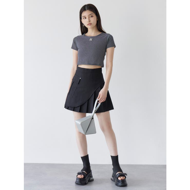 カットオフアシメプリーツスカート[品番：MKSW0064470]｜MURUA
