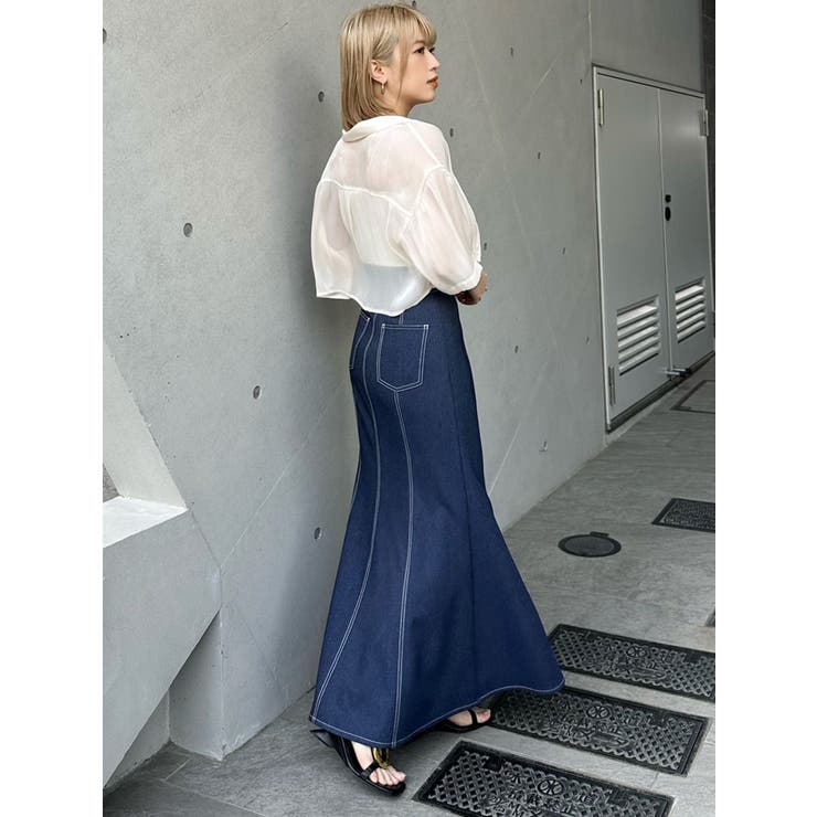 デニムライクステッチスカート | MURUA | 詳細画像10 