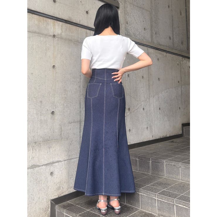 デニムライクステッチスカート | MURUA | 詳細画像19 