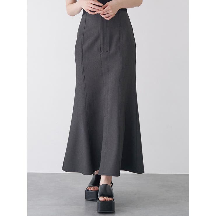 ブラック | デニムライクステッチスカート | MURUA