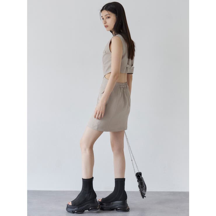 MURUA オープントゥ　厚底ブーツ オープントゥ ニットブーツ[品番：MKSW0045192]｜GYDA（ジェイダ