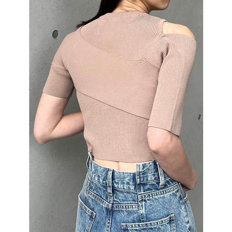 ワンサイドオフショルジップニット | MURUA | 詳細画像25 