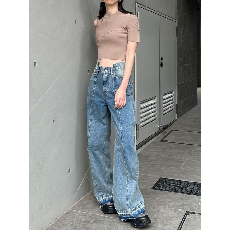 ワンサイドオフショルジップニット | MURUA | 詳細画像27 