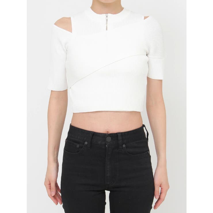 ワンサイドオフショルジップニット | MURUA | 詳細画像29 