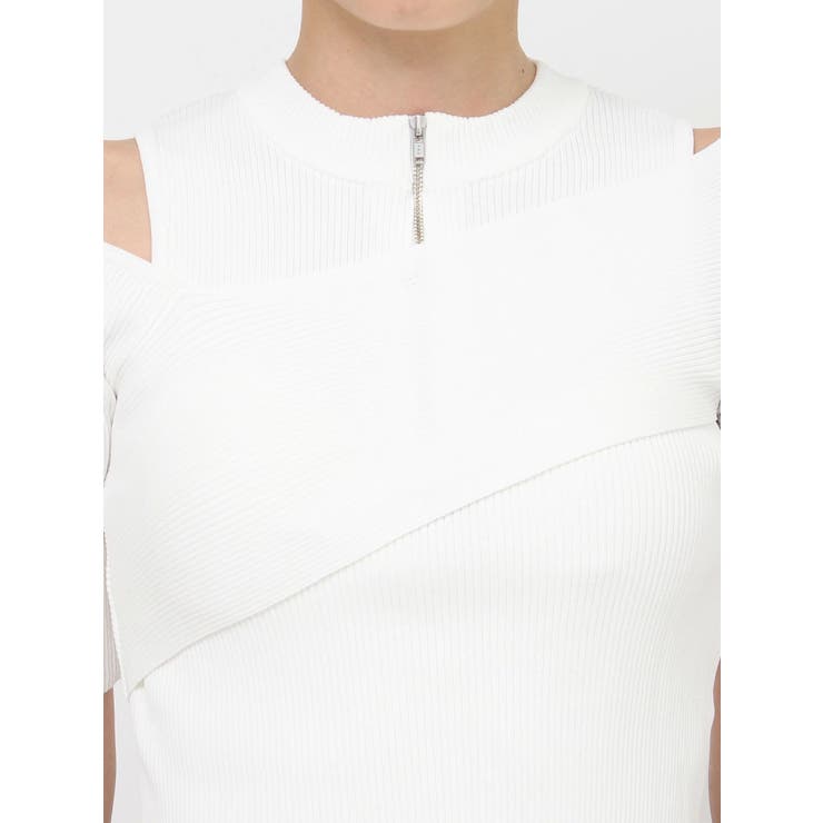 ワンサイドオフショルジップニット | MURUA | 詳細画像32 