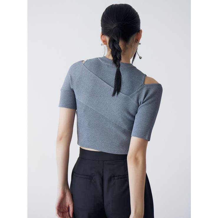 ワンサイドオフショルジップニット | MURUA | 詳細画像6 