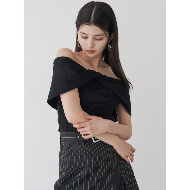 オフショルダーツイストニット | MURUA | 詳細画像4 