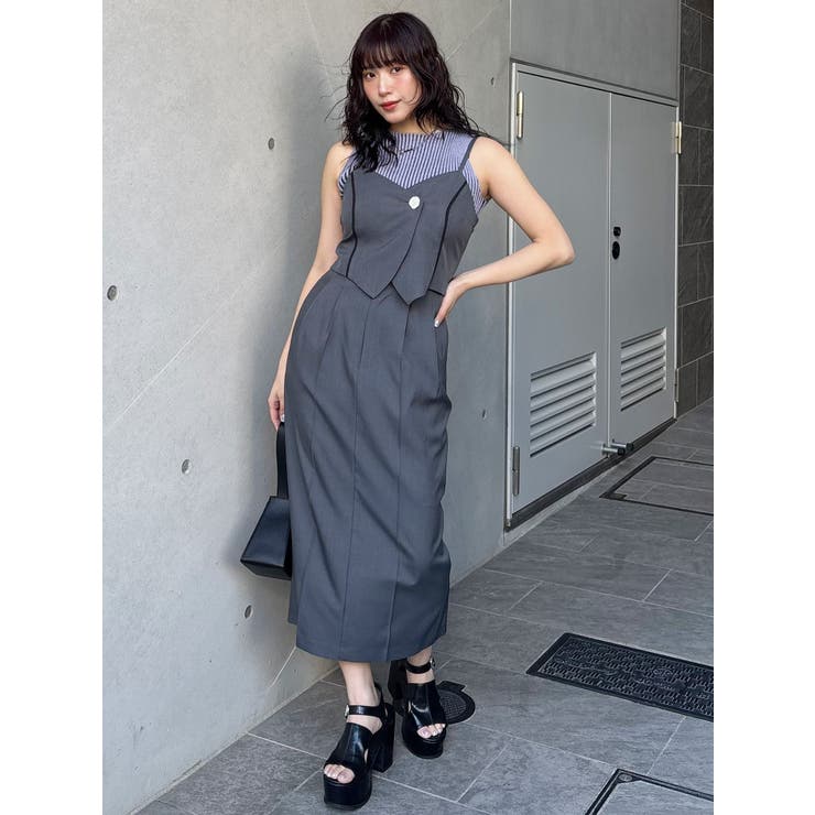 バイカラーリブニットタンク | MURUA | 詳細画像24 