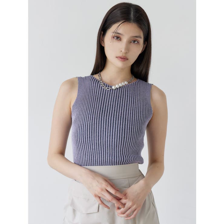 バイカラーリブニットタンク | MURUA | 詳細画像5 