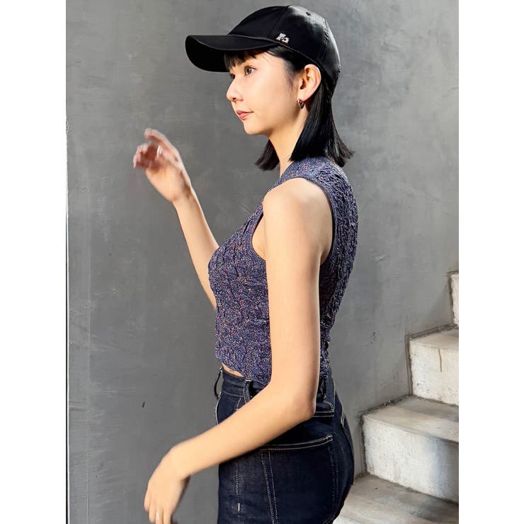 ラメジャガードニットタンク | MURUA | 詳細画像27 