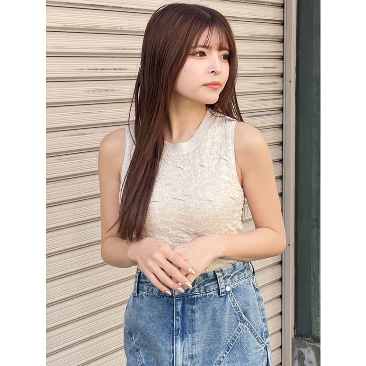 ラメジャガードニットタンク | MURUA | 詳細画像3 