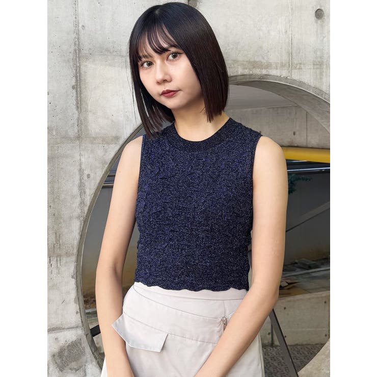 ラメジャガードニットタンク | MURUA | 詳細画像31 