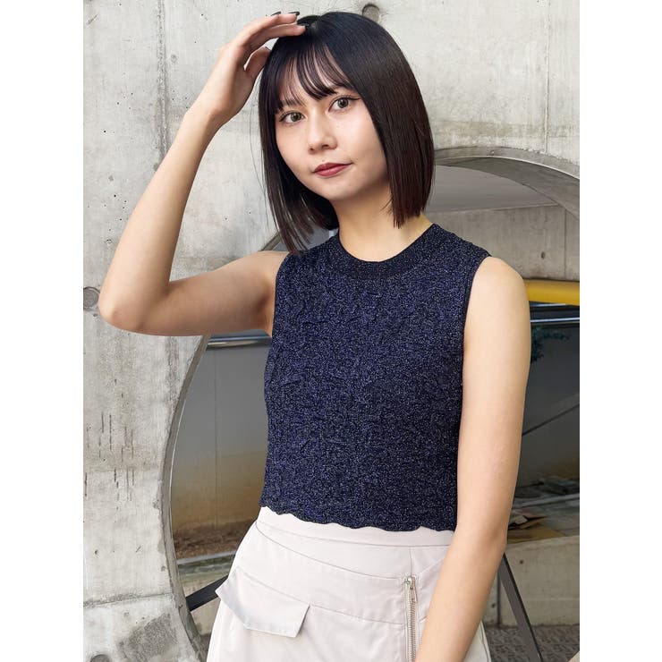 ラメジャガードニットタンク | MURUA | 詳細画像32 