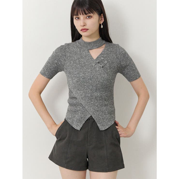 グレー | カシュクールチャイナニット | MURUA