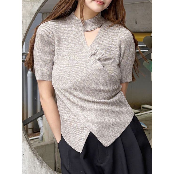 00s アンドゥムルメステール ロングニット チャコールグレー 36 LAGUA GEM | LOOSY DOUBLE ロングコート (コート ) |SHEL'TTER