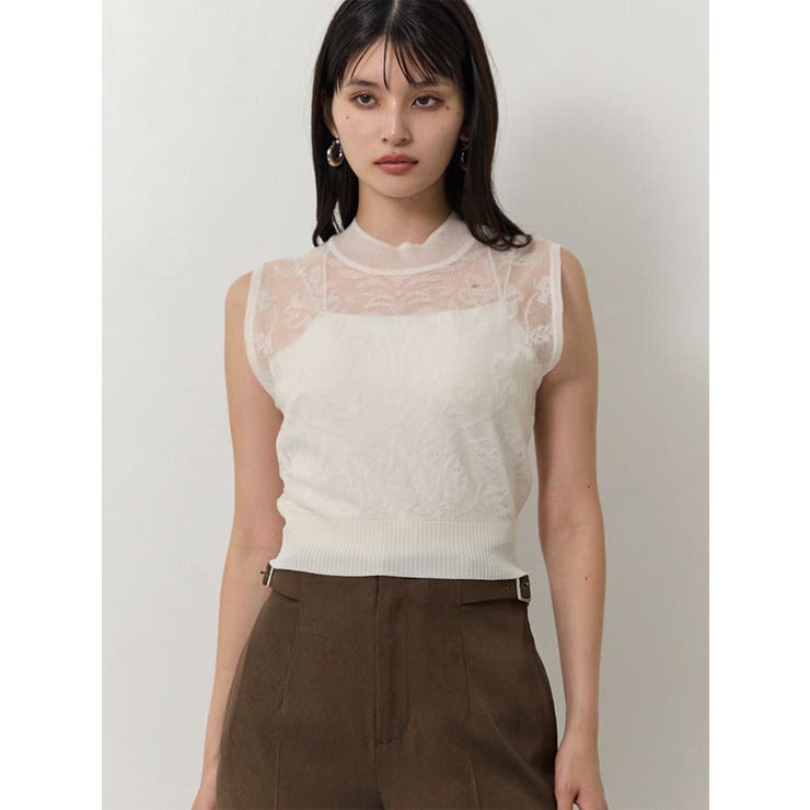 ホワイト | シアージャガードニット | MURUA